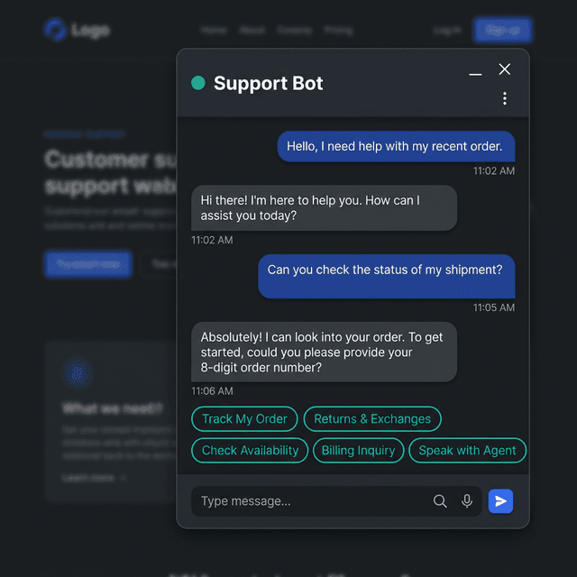 ChatBot UI — built with Flexity.AI